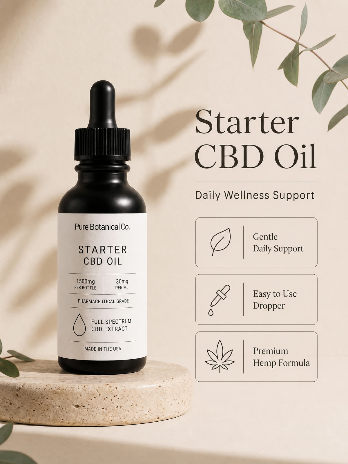 Starter CBD Oil label detail